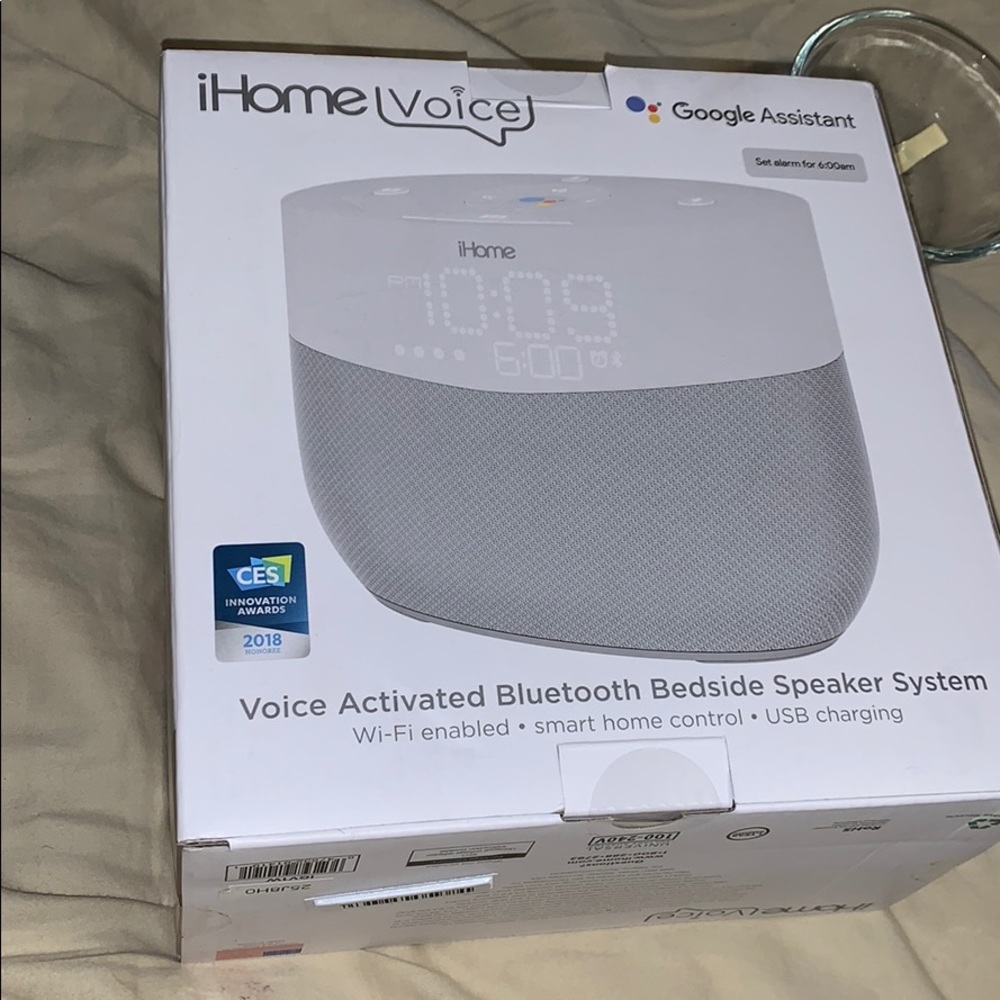 Voice activated Bluetooth bedside speaker system